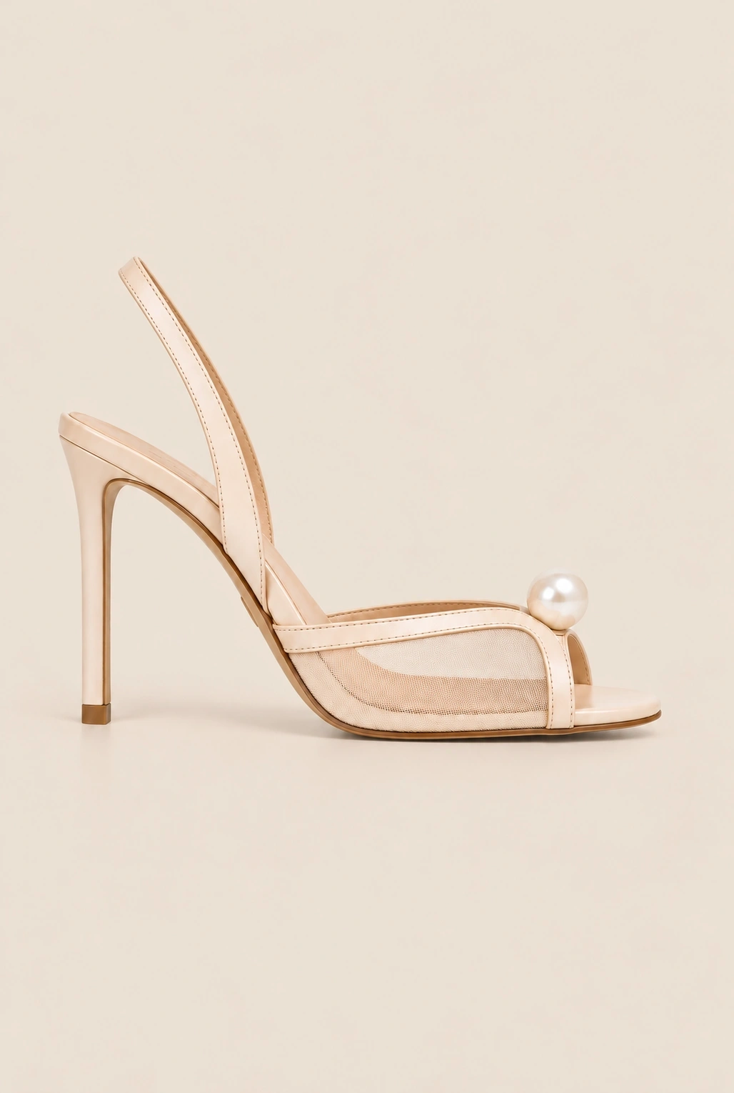 Lumiere – sandali beige chiaro con perla decorativa